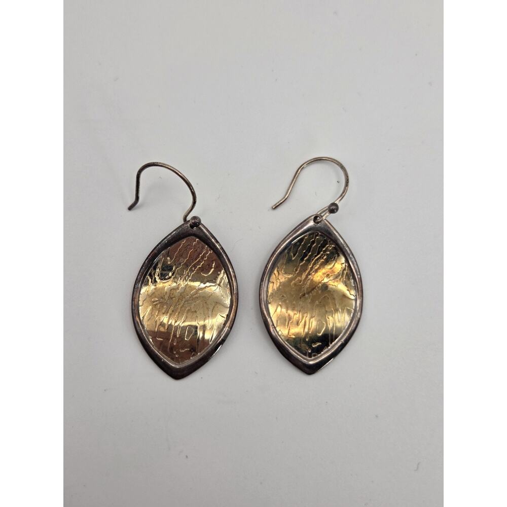Silpada Designs‎ "Timber" earrings, featuring a textured bronze center within...